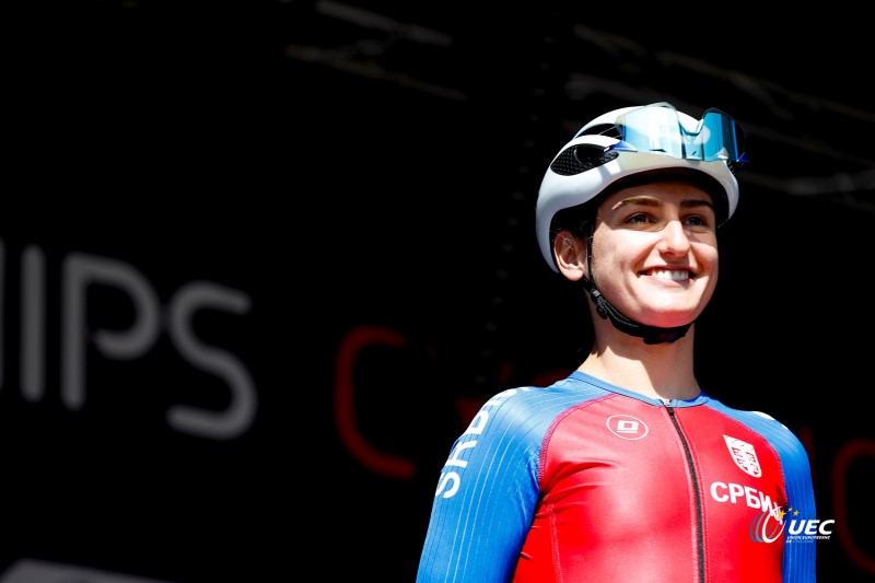 European Championships Munich 2022 - 2022 UEC Road Elite European Championships - Women's Road Race - 21/08/2022 - Jelena Eric (SRB) - photo Ivan Benedetto/UEC/SprintCyclingAgency?2022